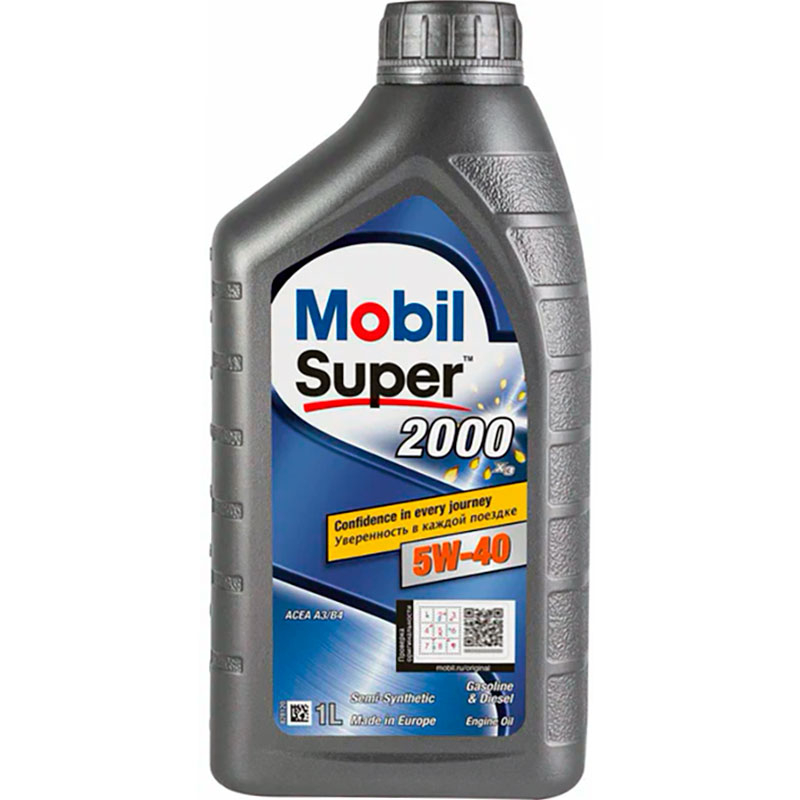Полусинтетическое моторное масло Mobil Super 2000 x3 5W-40 1 л.